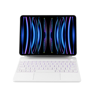 Étui Clavier en Cuir 2025 pour iPad avec Touchpad Magnétique à Réponse Rapide et Touches Ciseaux – Housse de Protection