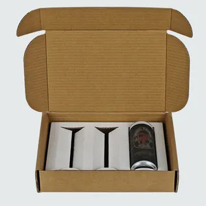 पर्यावरण के अनुकूल मुद्रित थोक मूल्य नालीदार कस्टम शिपिंग वाइन बीयर पेय मेलर पैकेजिंग बक्से डालने के साथ