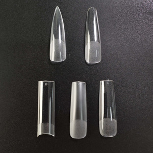 Oem 240 cái/hộp XXL dài quan tài vuông Stiletto gelx Nail Mẹo nhãn hiệu riêng False mềm Gel Nail tip Matte - Product Image 1