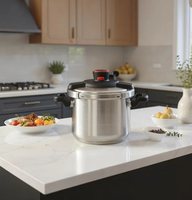 Casserole à pression en acier inoxydable pour cuisinière à gaz
