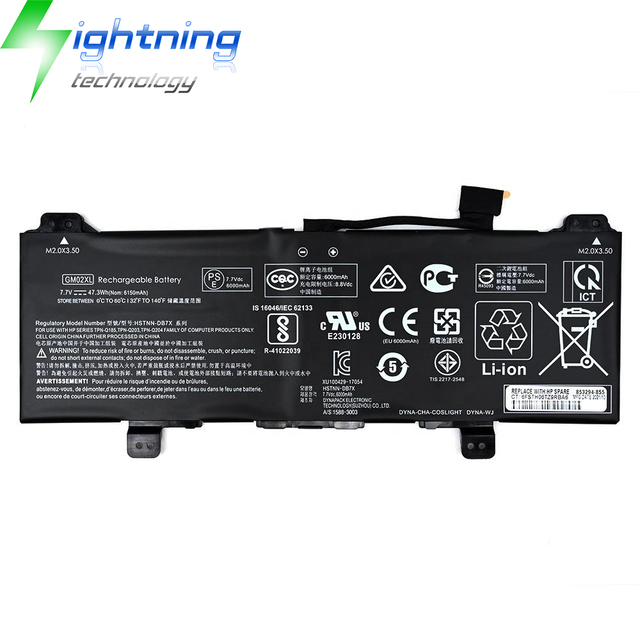 New Genuine Original GM02XL 7.7V 47.3Wh Laptop Battery for HP Chromebook 14 G5 11 G6 EE HSTNN-DB7X 917679-2C1 Notebook