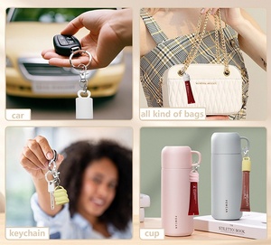 Llavero portátil para bálsamo labial con tapa y tapón, soporte para brillo labial y lápiz labial para mujer - Product Image 2
