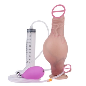 SXXY Deep Veins Lifilike Expand Inflatable Anal Plug With Squirting Function Silicone Inflatable & Ejaculating <b>Dildos</b> for Adult - Product Image 5
