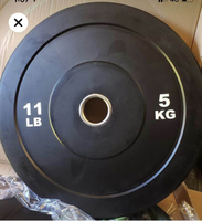 Plaques de poids de pare-chocs de musculation en caoutchouc noir 100 + livres équipement de Fitness de gymnastique haltérophilie plaque d'haltères pour poids libres