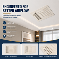 Grille de ventilation encastrée double réglable de haute qualité, blanche, 6*8 8*8 10*6 12*6, pour système d'air central domestique