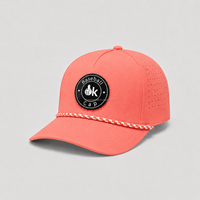 Casquette de baseball perforée respirante en gros, haute qualité, protection contre l'eau, légère, unisexe, casquette de camionneur avec cordon pour la pêche