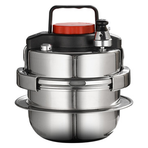Mini olla a presión de 1,4 l de acero inoxidable a prueba de explosiones para cocinar por inducción en campamentos, uso de una sola persona - Product Image 3