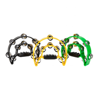 Multi-color Ktv Double Tambourine Handbell Hand Drum Musical Instrument Plastic