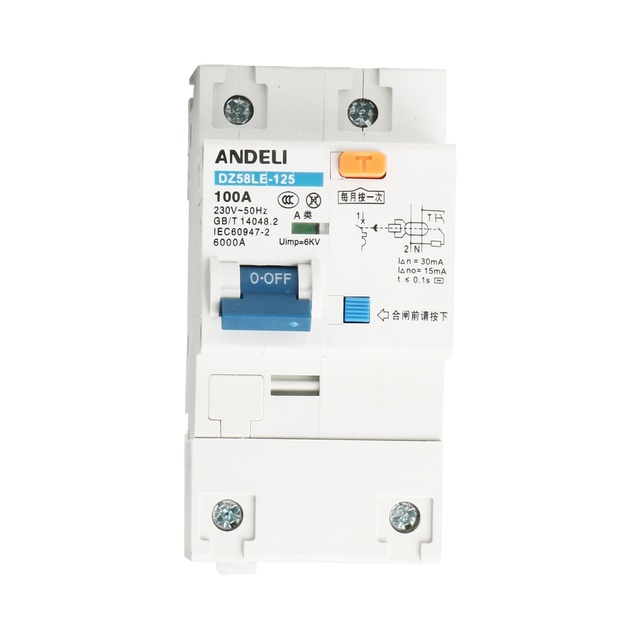 ANDELI Circuit Breaker DZ58LE-125 1P+N