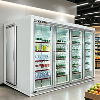 Réfrigérateur commercial à haute efficacité énergétique et chambre froide pour supermarché, équipement de réfrigération et de congélation