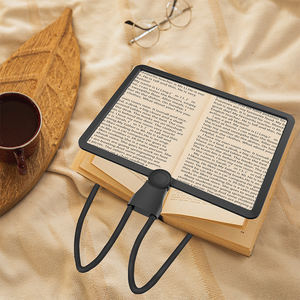 Loupe d'écran horizontale LED 3-en-1 avec éclairage, portable, à main, de bureau ou à suspendre au cou, <span class=keywords><strong>lentille</strong></span> HD pour la lecture, la vision faible et l'usage quotidien - Product Image 1