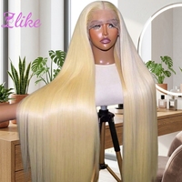 Perruque Lace Front Blonde 613 Cheveux Humains 13x4 Dentelle HD Transparente Pré-épilée avec Baby Hair Sans Colle pour Femme