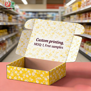 EBB Recyclable Kraft Paper Corrugated Heavy-Duty Reusable Mailer Box Magnetic Closure Premium Four-Color Printed Logo Box - Product Image 1