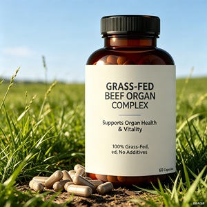 Las cápsulas de hígado de vaca contienen hierro, vitamina A, B12, colina, ácido hialurónico y tejido conjuntivo reparador de médula ósea. - Product Image 2