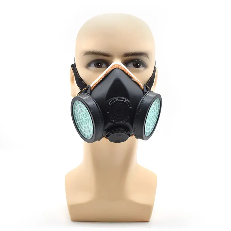 Mascarilla de seguridad Industrial con filtro, respirador de polvo de alta calidad, TPR, con dos filtros reemplazables, venta directa de fábrica