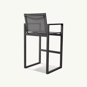 Conjunto de Mesa y Sillas de <span class=keywords><strong>Bar</strong></span> de Aluminio para <span class=keywords><strong>Terraza</strong></span> de Jardín Exterior Moderno, Silla Alta para Cafetería o <span class=keywords><strong>Bar</strong></span> - Product Image 4