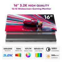 Moniteur professionnel SIBOLAN 16 pouces 3200x2000 100Hz 5ms de temps de réponse USB-C HDR LED IPS TFT grand écran 16:10 avec double haut-parleur externe