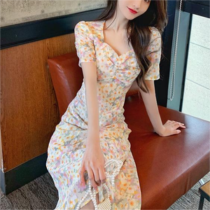Großhandel Mode druck Strand Maxi kleider Zimm Boho Frau Kleider Formale Elegante Party Casual Blumen kleid - Product Image 4