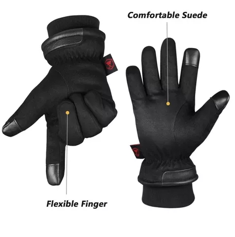 Лидер продаж в Европе утолщенные Нескользящие Зимние перчатки для сенсорных экранов для мужчин и женщин