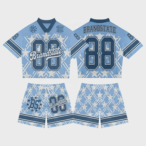 Groothandel Custom Full Print Streetwear American Retro Voetbal Jersey Hoge Kwaliteit Sublimatie Mesh Boxy Ademende Truien - Product Image 5