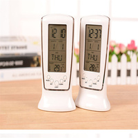 LCD Snooze Lumière Fonction Silicone Étui Souple Maison Réveil Matin Réveil Réveil
