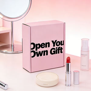 Caja de Envío Plegable Rosa de Alta Gama Ecológica Personalizada, Caja de Regalo de Cartón Corrugado para Cosméticos, Suero para el Cuidado de la Piel, Pestañas Postizas - Product Image 6