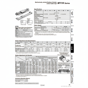 Cilindro sin vástago de SMC Pneumatics, categoría de producto articulado mecánicamente con el - Product Image 1