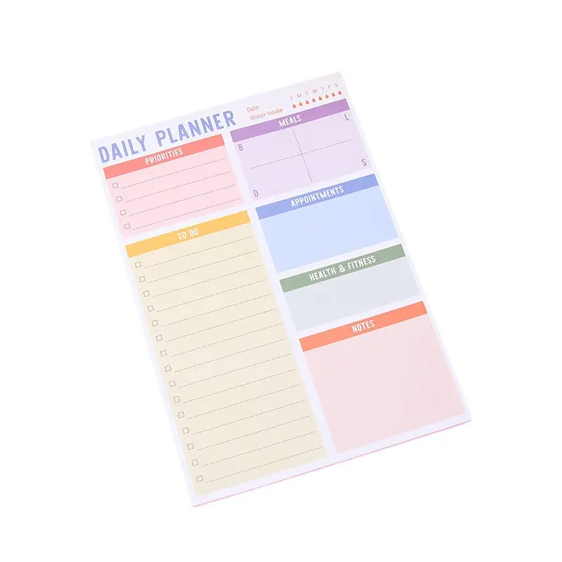 China Factory Custom Tear Off To Do List Notepad Printing A5 Daily Work Life Memo Pad Daily Planner Note Pad