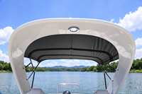 Bateau ponton de luxe à trois tubes en aluminium pour les fêtes en famille, les loisirs et les croisières