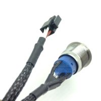 Câble de raccordement pour interrupteur à bouton-poussoir métallique étanche MX3.0, faisceau de câbles d'alimentation métallique