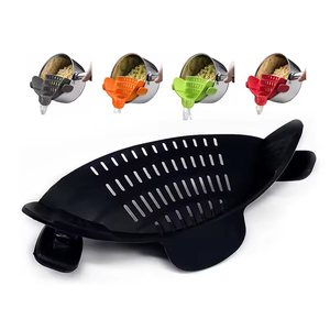 Universal <strong>Snap</strong> Clip Strainer Pan Pot Colander Fruit Washing Draining Tool Adjustable Silicone Pasta Strainer - Product Image 1