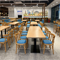 Tables et chaises de cantine de style bois de bonne qualité, ensembles de canapés pour restaurant et personnel