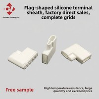 Manchon isolant en silicone blanc de type drapeau CZF250B, 63 bornes, en forme de L, pour faisceau de câbles haute température, protection isolante Chinadirect