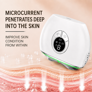 Masseur électrique raffermissant visage et cou, thérapie par lumière rouge chaude et froide, outil facial Gua Sha pour usage domestique, soin des yeux - Product Image 2