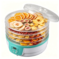 Déshydrateur alimentaire électrique BAIYI, vente directe d'usine, usage domestique, plastique, 5 plateaux, contrôle numérique, 250W, économe en énergie