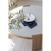 skandinavische moderne möbel wabi sabi tisch runder couchtisch aus natürlichem holz beton tischplatte eiche-beine