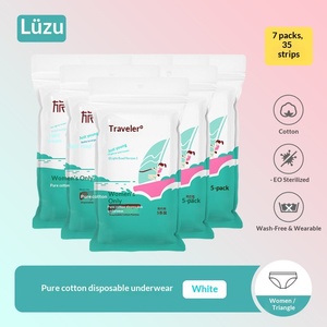 35 Piezas de <span class=keywords><strong>Ropa</strong></span> <span class=keywords><strong>Interior</strong></span> Desechable de Algodón Puro Engrosado <span class=keywords><strong>para</strong></span> Mujer y <span class=keywords><strong>Hombre</strong></span>, Talla Grande, <span class=keywords><strong>para</strong></span> Viajes de Negocios, Postparto, Sin Lavado, Estéril, Uso Diario - Product Image 1