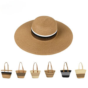 Phong Cách Mới Thiết Kế Giấy Rơm Mũ Mặt Trời Cho Mùa Hè Mũ Rơm Túi Thiết Lập Ngoài Trời Sunhat Phụ Nữ Fedora Floppy Bãi Biển <span class=keywords><strong>Hat</strong></span> - Product Image 2