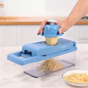 Multifunctional Manual 14-Piece Stainless Steel <b>Vegetable</b> <b>Chopper</b> with Grater and Slicer Kitchen Cutter <b>for</b> Home Use - Product Image 4