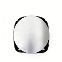 Table basse en acier inoxydable, table d'appoint ronde en métal, design sculptural, table d'appoint moderne pour salon, bureau