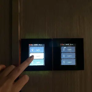 Interruptor de controle remoto inteligente, lanboa casa inteligente, interruptor de luz wifi, suporte para homekit e siri, tela touch screen