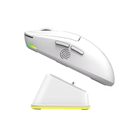 Nuevo Mouse Inalámbrico Jedel 5D, Mouse para Juegos Ligero de Tres Modos, Mouse para Juegos de PC RGB con Base de Carga para Computadora Portátil