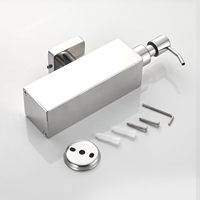 Distributeur de savon mural en acier inoxydable 304 chromé brossé argenté, support distributeur de savon pour salle de bain, vente chaude