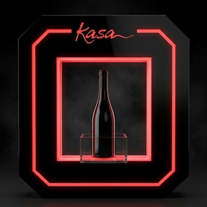 Espositore per Bottiglie LED Ottagonale Personalizzato con Logo, Bordo Doppio al Neon, Glorificatore per Bottiglie di Vino in Acrilico per Discoteche, Bar ed Eventi VIP - Product Image 6
