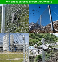 Sistem Perlindungan Jatuhnya Batu Pasif 1770MPa, Jaring Kawat Baja Galvanis Diamond Mesh Ring Net Barrier Standar RX-025 RX-050 RX-075
