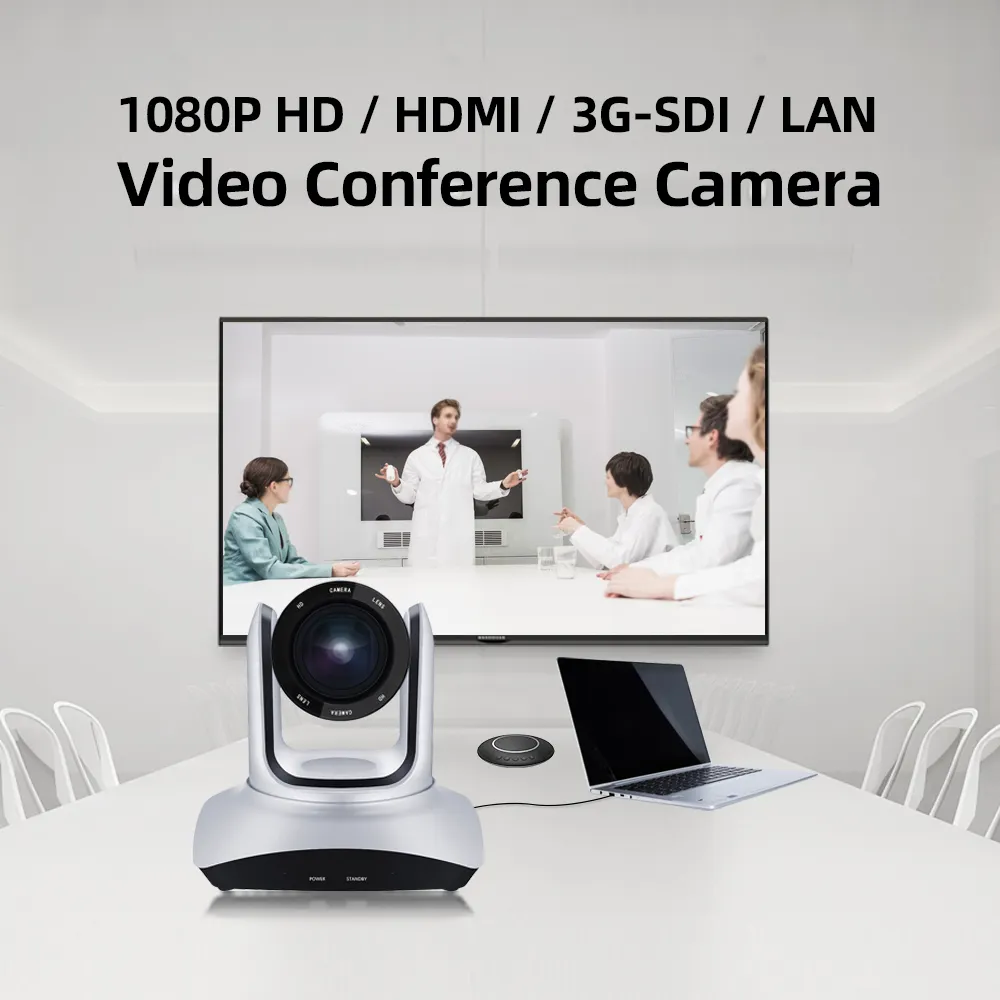 يو أس بي عالية الجودة 2.0 20x زووم بصري HD 1080p hdmi كاميرا المؤتمر 3G-SDI Ip Ptz كاميرا فيديو بث مباشر كاميرا