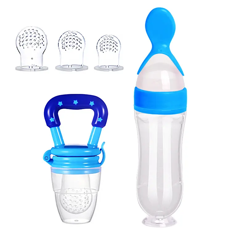 Food Fruit Pacifier Baby Feeding Set Baby Bottle Spoon For Infant Food Dispensing And Feeding