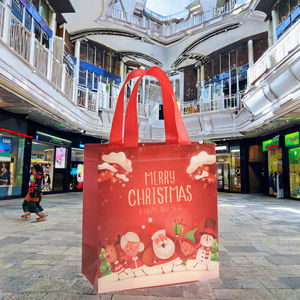 Bolsa de Regalo Navideña de Tela No Tejida de Alta Calidad, Laminada, con Diseño de Letras, para Envolver Regalos de Navidad, Novedad 2025 - Product Image 3