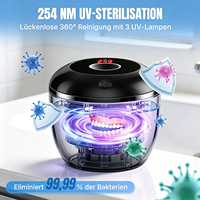 Nettoyeur à ultrasons UV pour prothèses dentaires, machine de nettoyage ultrasonique domestique pour prothèses dentaires, mini nettoyeur à ultrasons pour bijoux