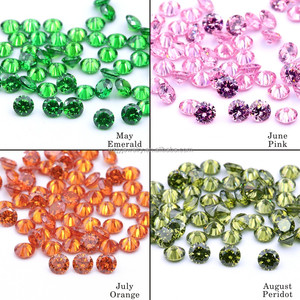 Piedras Sueltas de Circonia Cúbica de Color, Corte Redondo, Grado 3A, Piedras de Nacimiento de los 12 Meses, Gema de Circonio para Fabricación de Joyería DIY - Product Image 3